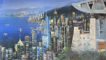 Druck auf Leinen - Hongkong