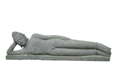 Liegender Buddha aus Lavastein