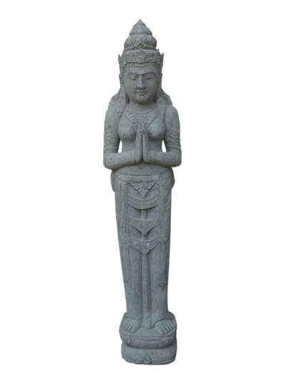 Stehende Dewi Sri aus Stein für den Garten