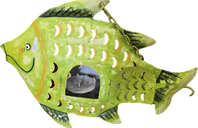 Fisch laterne Grün